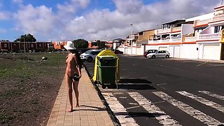Risky naked walk down the street. Public nudity MiaAmahl