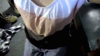 Asian College Girl Sucks and Facializes White Cock