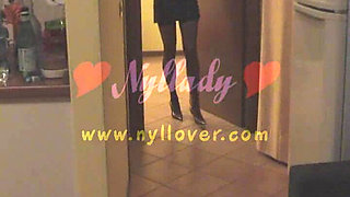 Black Stockings Shoeplay