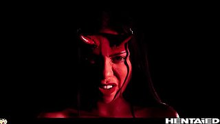 Canela Skin Demon Girl Bondage Cumflation - Creampie & Monster Quad Penetration Hentai