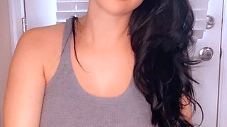 Stacked brunette goes solo toys and masturbation