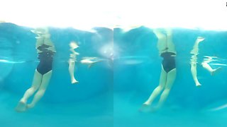 Schoolgirl Pool Diving Vr Part 2 - Girls Locker Room Hidden Cam