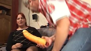 A Chubby Lady From Germany Gets Her Twat Smashed in the Living Room