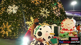 Santas helper uniform looks great on HOT big ass Thai girlfriend