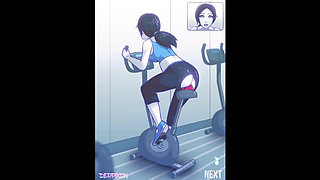 Hentai Female cum on bycicle bike
