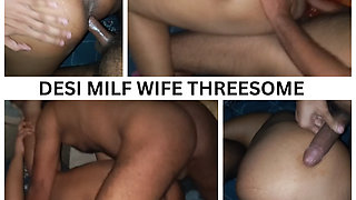 Bangladeshi Desi MILF Wife Threesome - Husband Shares Her Wet Pussy & Ass