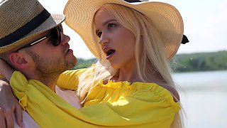 Blonde Novella Night gets fucked from behind in public - HD