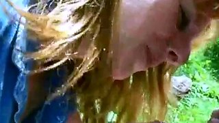 American Couple's Outdoor Adventure in the Woods and Car