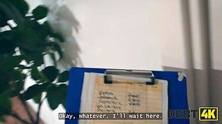 Debt4k. natural-titted russian tried to run away debt collector but he fucked her in assfucking and cunt instead