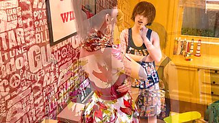 Wild porn games featuring cum on tits and a hilarious MMF scene