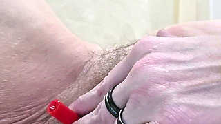 Cripplefreak4u Playing with Fucking Machine and Catheter Close up