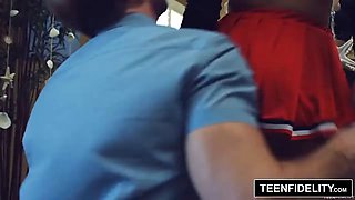 TEENFIDELITY Cute Cheerleader Liza Rowe Shakes Her Pom Poms