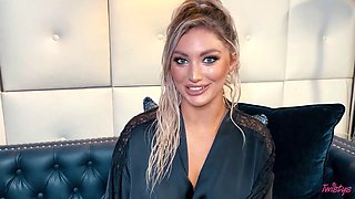 Kayley Gunner Soaks Big Tits in Slick Lesbian Play