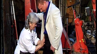 Blonde Mature German with Naturals Gets Fucked in Vintage Homemade