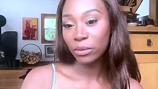 Close Up Black And White Blowjob