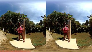 Miosotis Takes A Pool Shower; Gigantic Tits Ebony Bbw Stripping