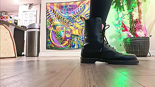 6'7 Giantess in Doc Martens Stomping Hard Vicious Slow-mo Stomps