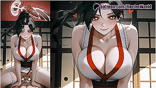 Momiji From The Dead Or Alive Is The Gentle Touch Of A Geisha! With Car Toon