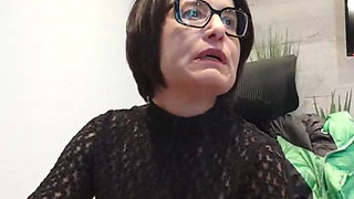 Julie does nude run in the office