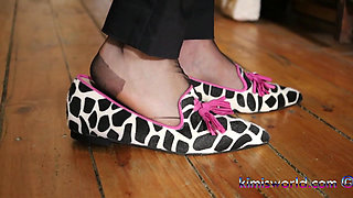 Calm Dangling in Sheer Nylons