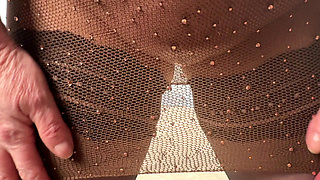 Mrs Mature Feet Strips for her Nylon Fans 387