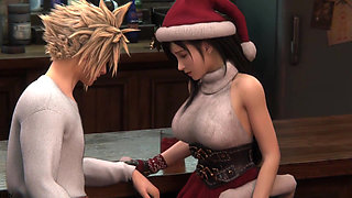 Tifa & Cloud: Holiday Oral Sex