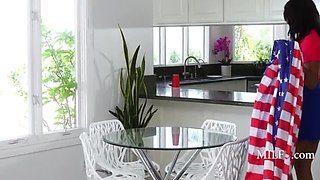 Step Son Can't Stop Staring At Step Mom's Big Chocolate Booty - MILF Gets Fed Up And Teaches Him A Lesson