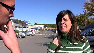 Brunette Wife Takes Hard Pounding