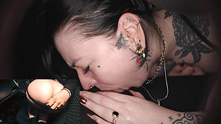 Picked up a Goth Girl - Fucked Her Throat and Her Ass