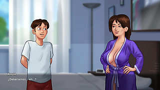 Stepmom wants to have sex every now and then, so you have to please her - summertime saga
