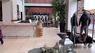 Busty Czech amateur fucks outdoor in public