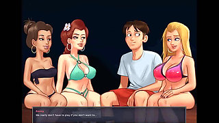 Summertime saga: naughty party with sexy college girls on the beach ep 202