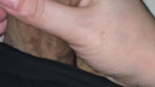 Slutty step mom pulled out step son dick without shame and handjob his dick for fun