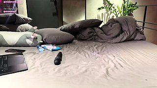 Blonde with big boobs fucked from behind before tit wanking