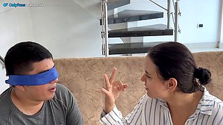 MaRaSexx Blindfolded for Surprise Taste Test in Fun Play