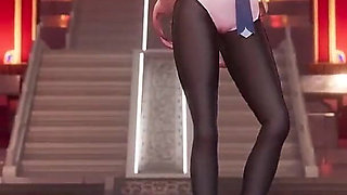 [mmd] Marionette Erotic Uniform Black Stockings