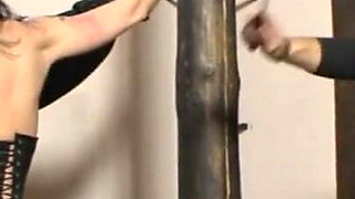 Humiliating hanging out pussy fingering