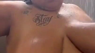 Curvy Smoke Bath Teaser BBW Lights up in the Shower