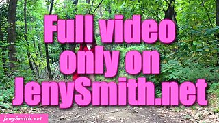 Hot MILF Jeny Smit Outdoor Anal Dildo Masturbation in Woods - Public Risky Sex