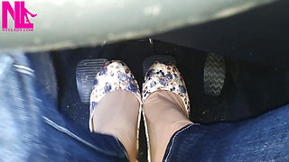 Pedal Pumping in Flowered Flats