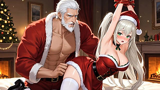 "Naughty Santa Punishes Submissive Mrs. Claus on Christmas Night - Hentai Anime"