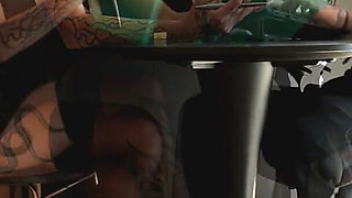 Hot Secretary in Stockings, Glasses and Heels Gets Fucked on the Table