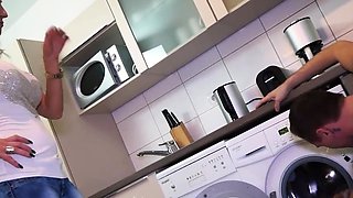 Milf slut pays the handyman with sex