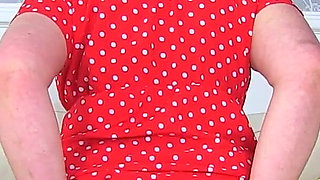 English Mature Candy Cummings Fucks Her Creamy Cunt with a Black Dildo