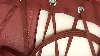 Fed cum from her creampied ass