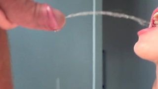 Drinking Odorous Pee From "leo Casanova", a Lot of Messy and Cum Facial Massive, Public Toilet