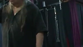 Dominating bondage wax play