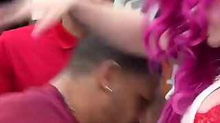 Thick Lily Lou Caught Stealing Gets Punished by Two Bodega Clerks