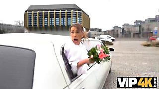 Hentai Bride in White Dress Moans Loudly During Limo Pounding