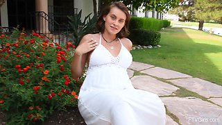 Pregnant wifey Indica takes off her dress to show her naked body